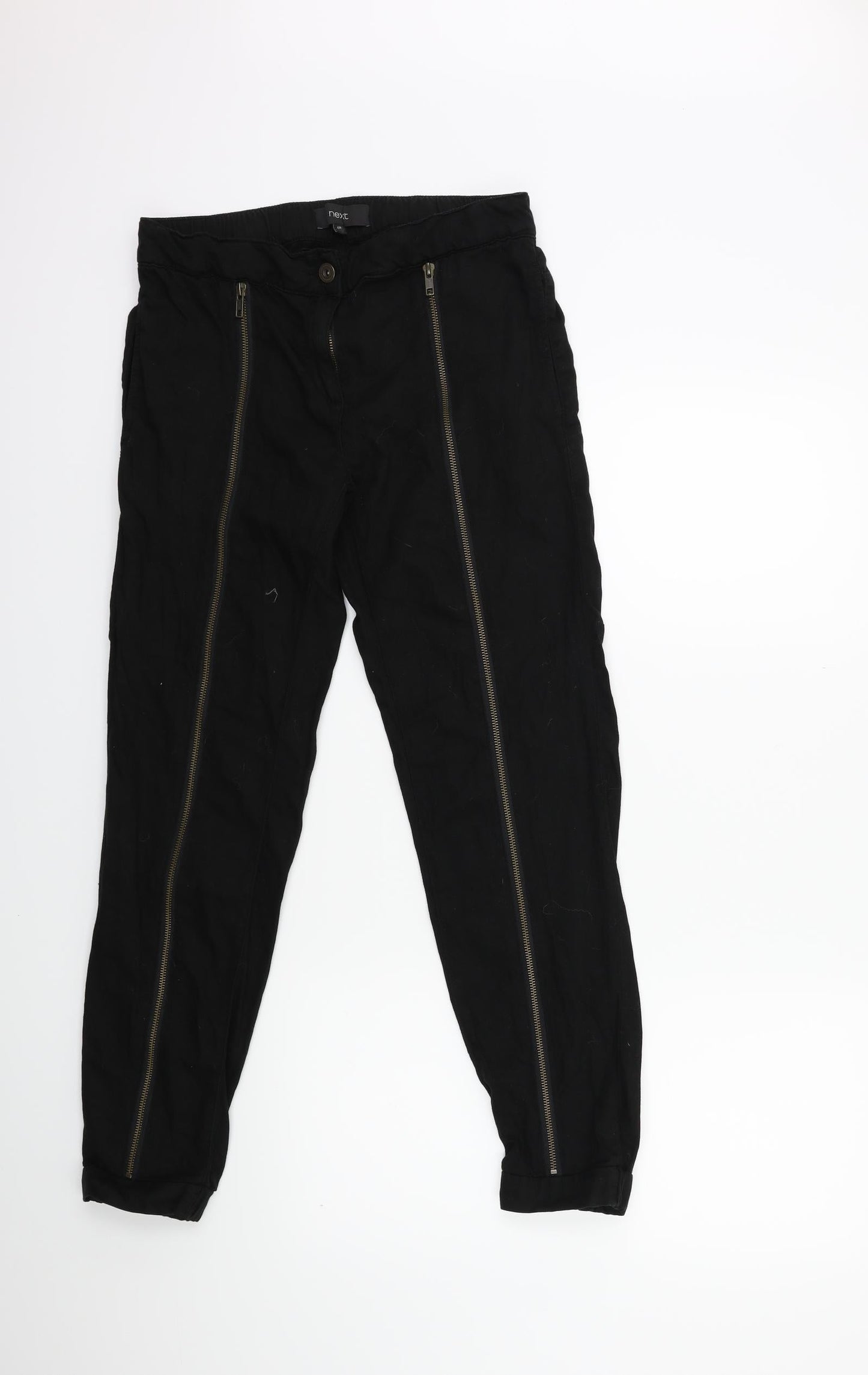 Womens UK Size 6 NEXT Regular Fit  Black Trousers