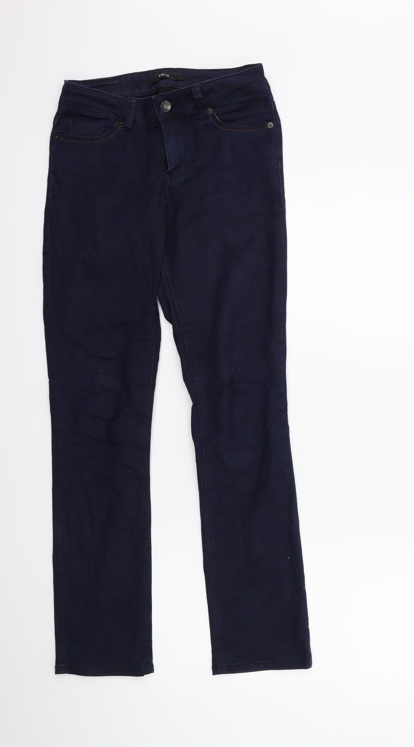 Zero Womens Blue  Denim Straight Jeans Size 6 L29 in