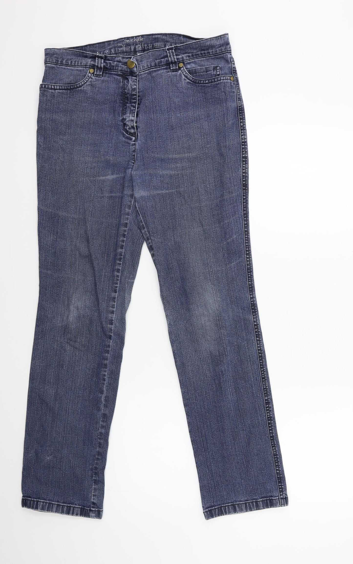 Michele Boyard Womens Blue  Denim Straight Jeans Size 30 in L29 in