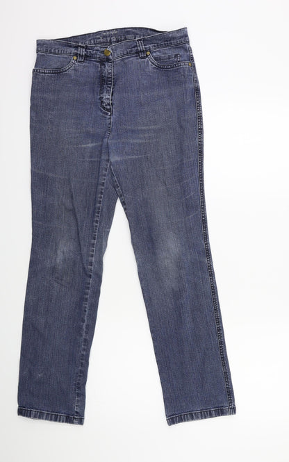 Michele Boyard Womens Blue  Denim Straight Jeans Size 30 in L29 in
