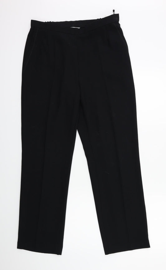 Womens UK Size 12 Marks and Spencer Regular Fit  Black Trousers