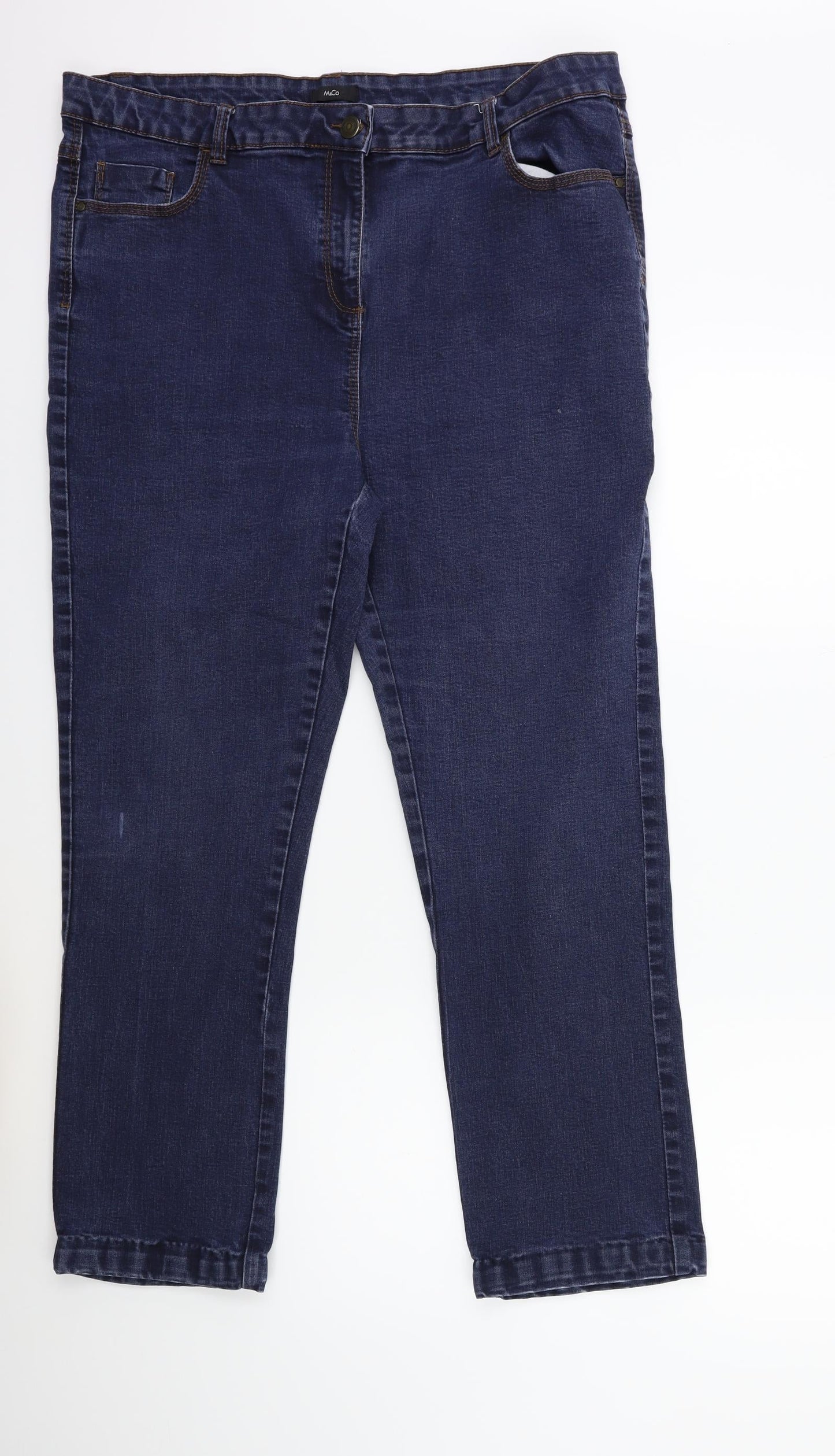 M&Co Womens Blue  Denim Skinny Jeans Size 36 in L27 in