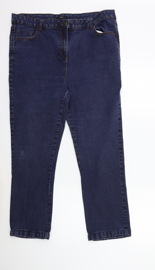 M&Co Womens Blue  Denim Skinny Jeans Size 36 in L27 in