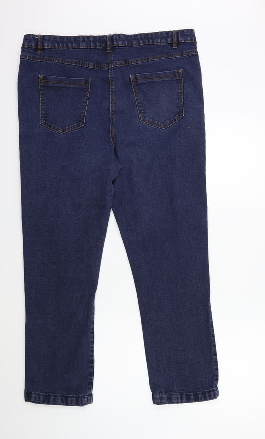 M&Co Womens Blue  Denim Skinny Jeans Size 36 in L27 in