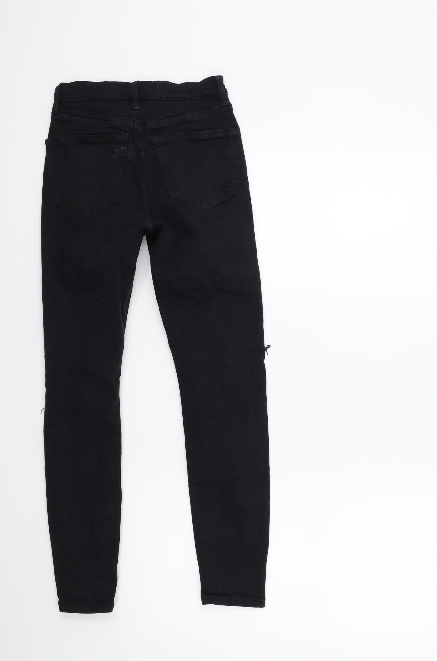 Topshop Womens Black  Denim Skinny Jeans Size 26 in L28 in