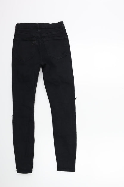 Topshop Womens Black  Denim Skinny Jeans Size 26 in L28 in
