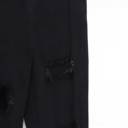 Topshop Womens Black  Denim Skinny Jeans Size 26 in L28 in