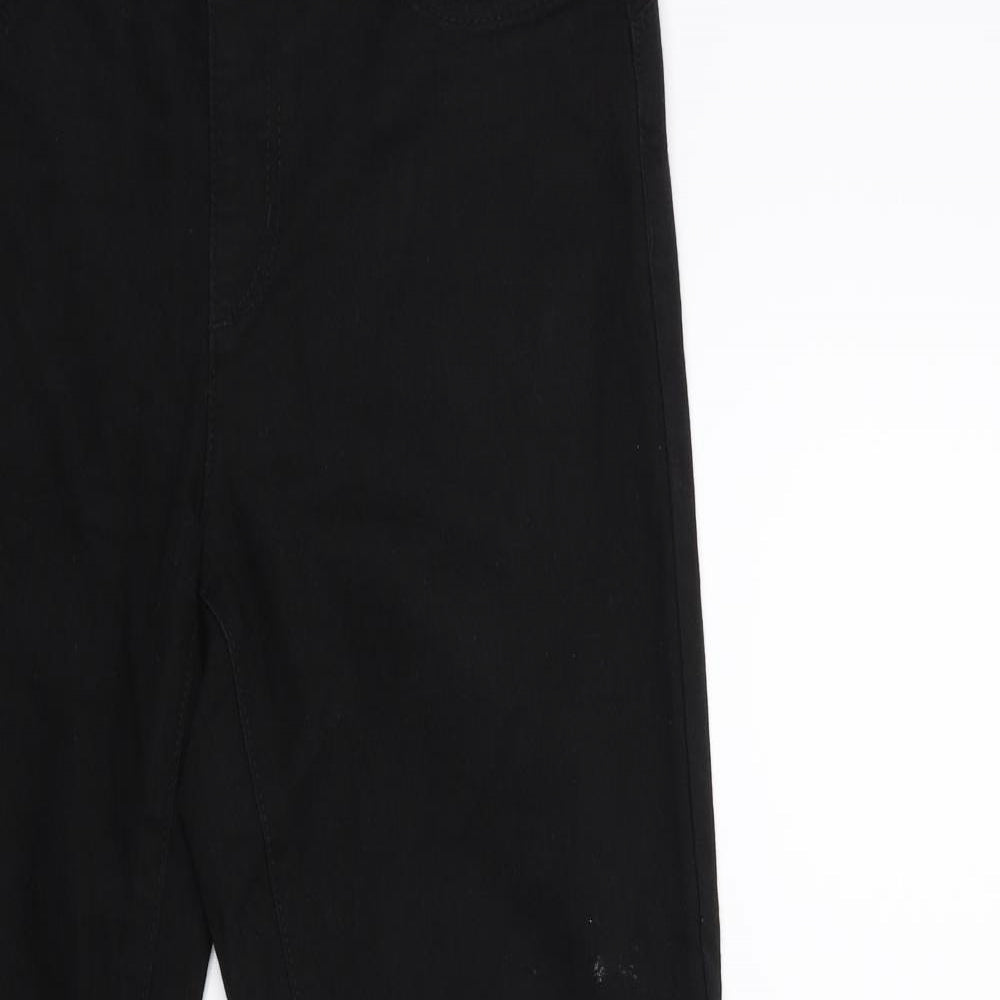 Denim & Co. Womens Black  Denim Jegging Jeans Size 12 L28 in