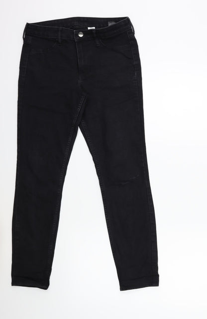 H&M Womens Black  Denim Skinny Jeans Size 28 in L27 in