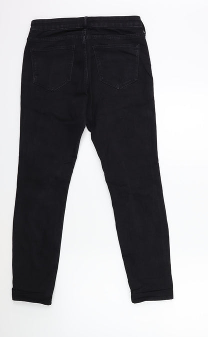 H&M Womens Black  Denim Skinny Jeans Size 28 in L27 in