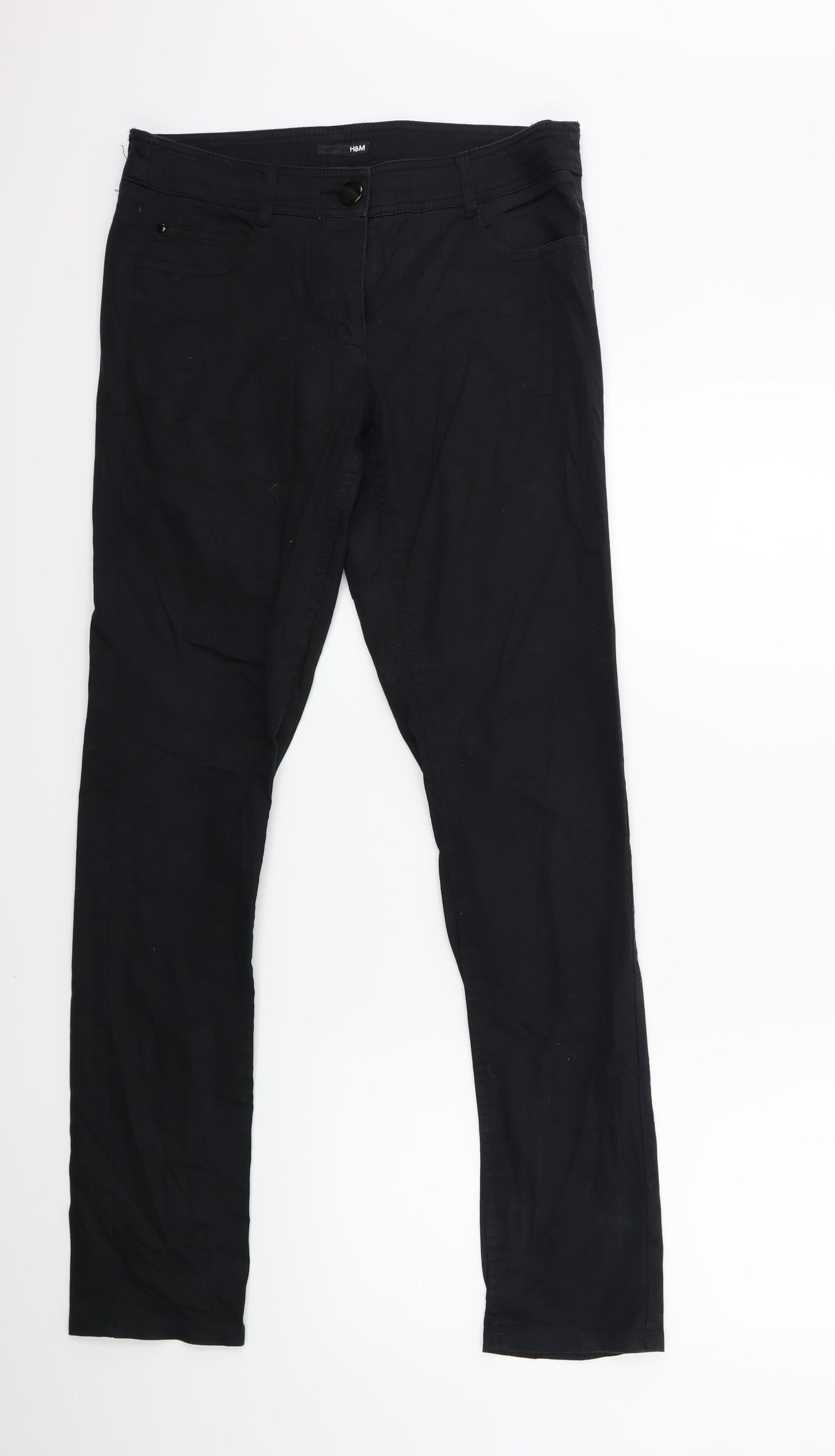 Womens UK Size 30 in H&M Regular Fit Skinny Black Jeans