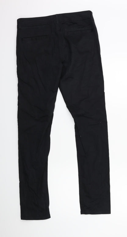 Womens UK Size 30 in H&M Regular Fit Skinny Black Jeans