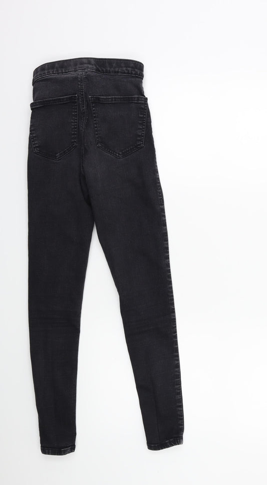 Topshop Womens Black  Denim Skinny Jeans Size 26 in L30 in