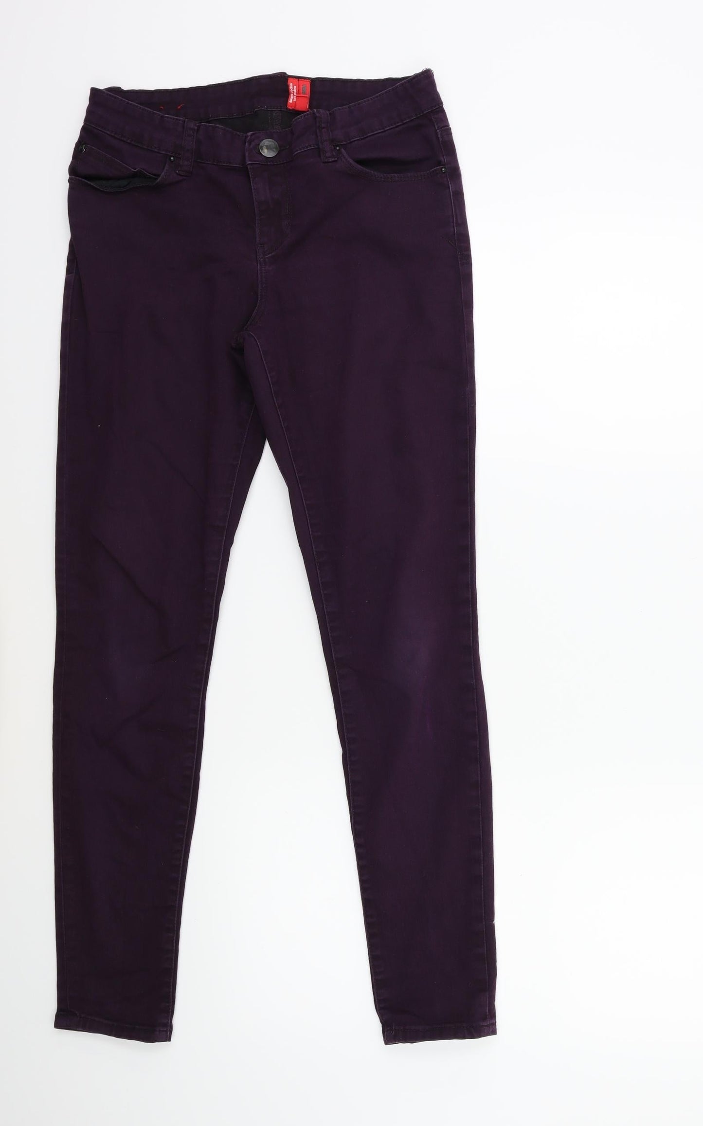 Womens UK Size 12 yesyes Regular Fit Skinny Purple Jeans