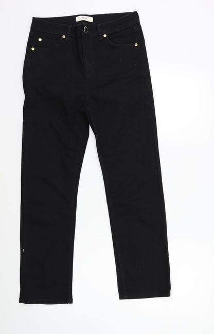 Womens UK Size 26 in Preworn Regular Fit Straight Black Jeans