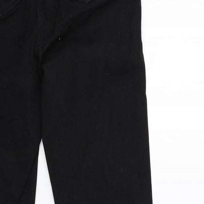 Womens UK Size 26 in Preworn Regular Fit Straight Black Jeans