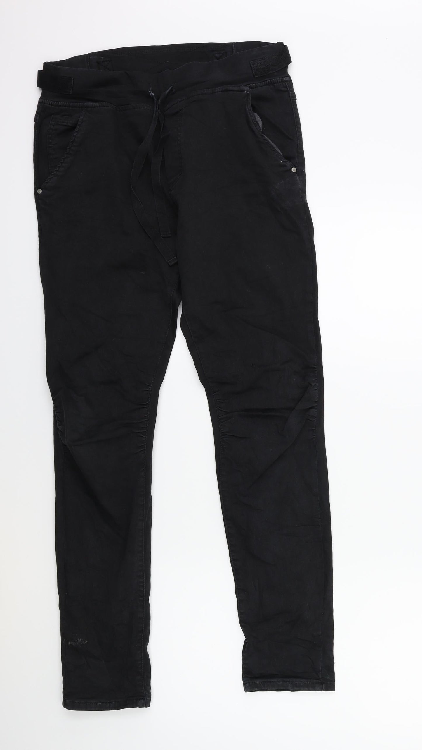 Womens UK Size XL Preworn Regular Fit Skinny Black Jeans