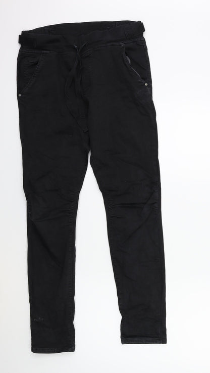 Womens UK Size XL Preworn Regular Fit Skinny Black Jeans