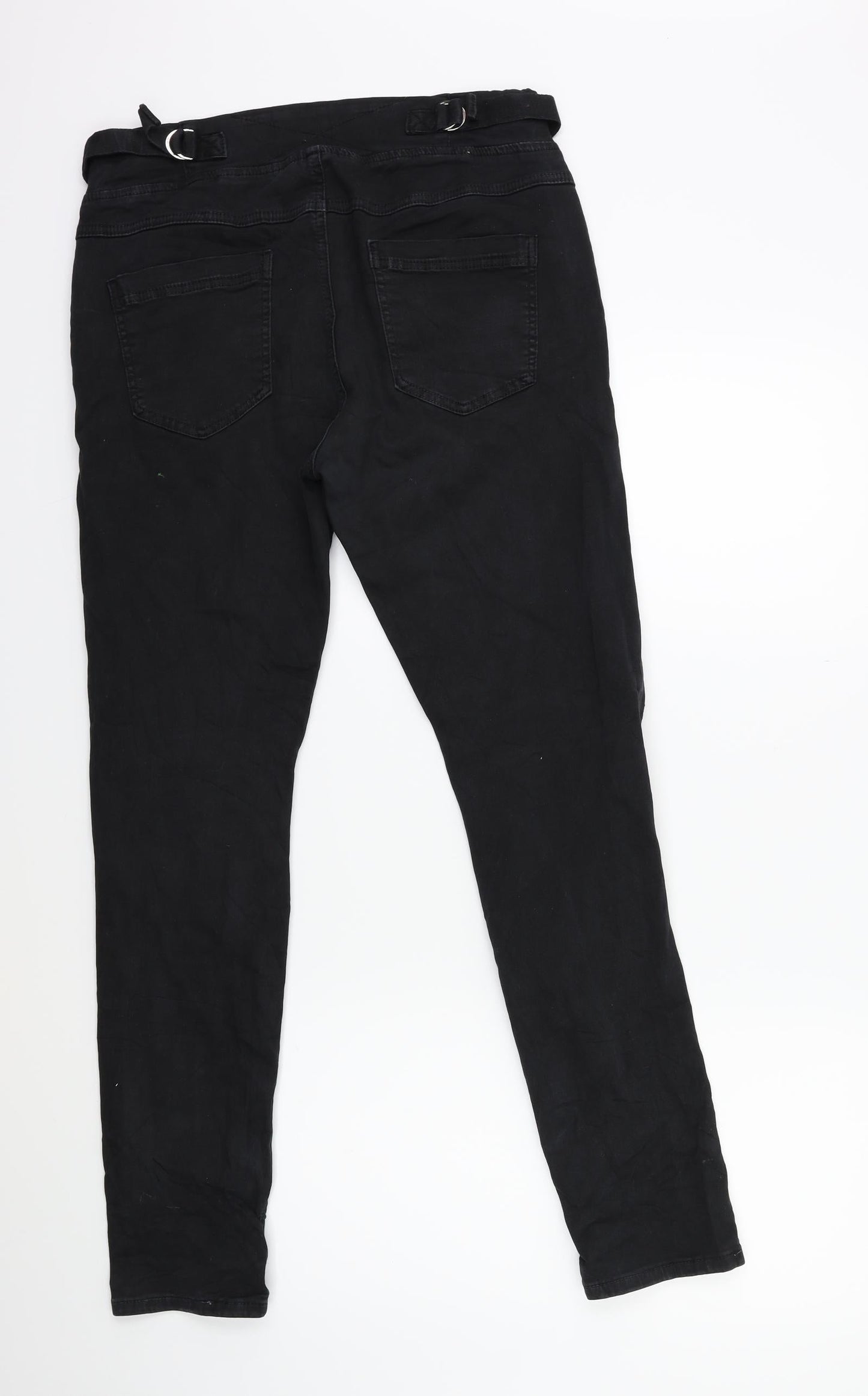 Womens UK Size XL Preworn Regular Fit Skinny Black Jeans