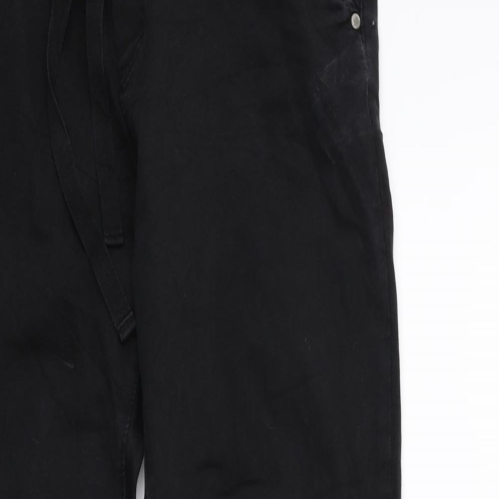 Womens UK Size XL Preworn Regular Fit Skinny Black Jeans