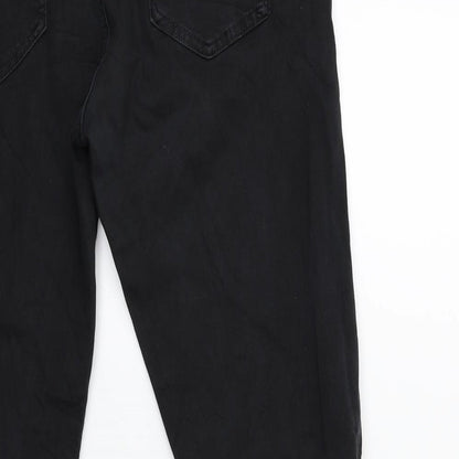 Womens UK Size XL Preworn Regular Fit Skinny Black Jeans