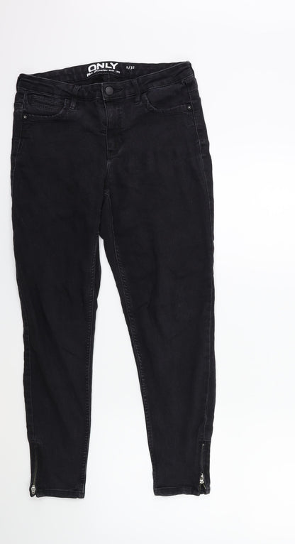 Only Womens Black  Denim Skinny Jeans Size 29 in L27 in
