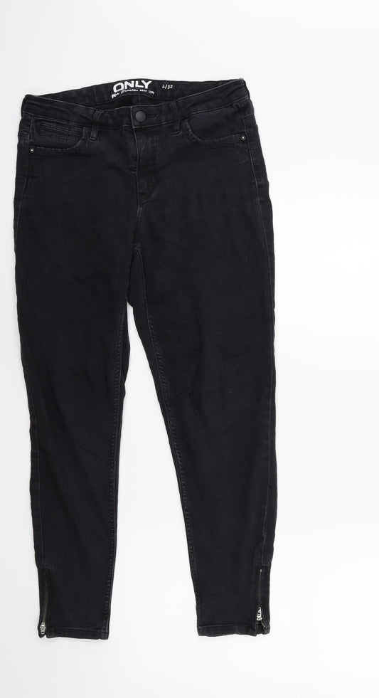 Only Womens Black  Denim Skinny Jeans Size 29 in L27 in
