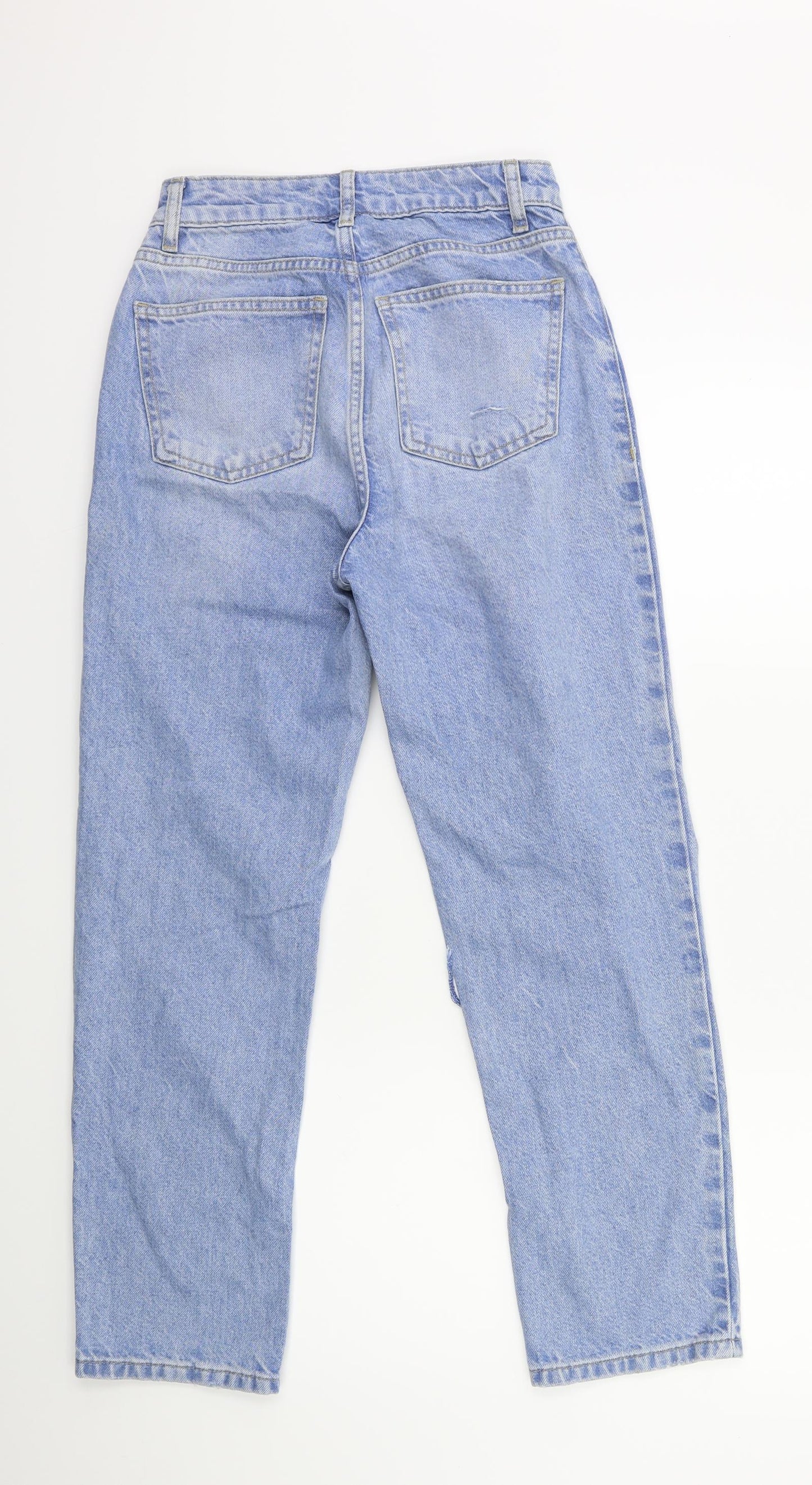 Denim & Co. Womens Blue  Denim Mom Jeans Size 6 L26 in
