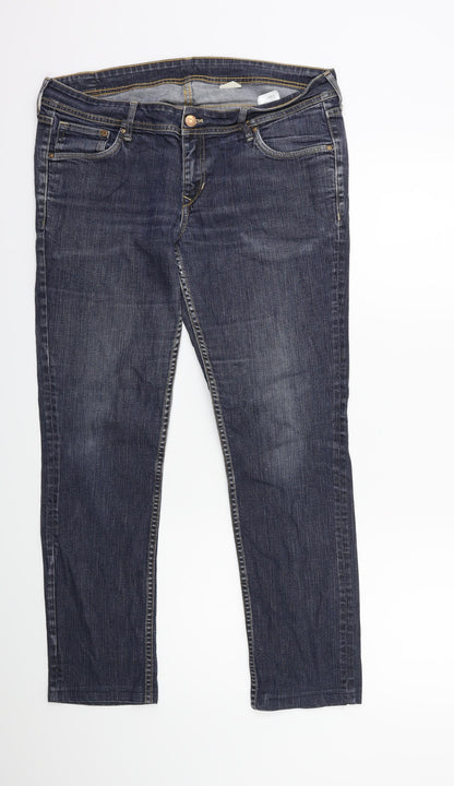 Womens UK Size 33 in Preworn Regular Fit Straight Blue Jeans