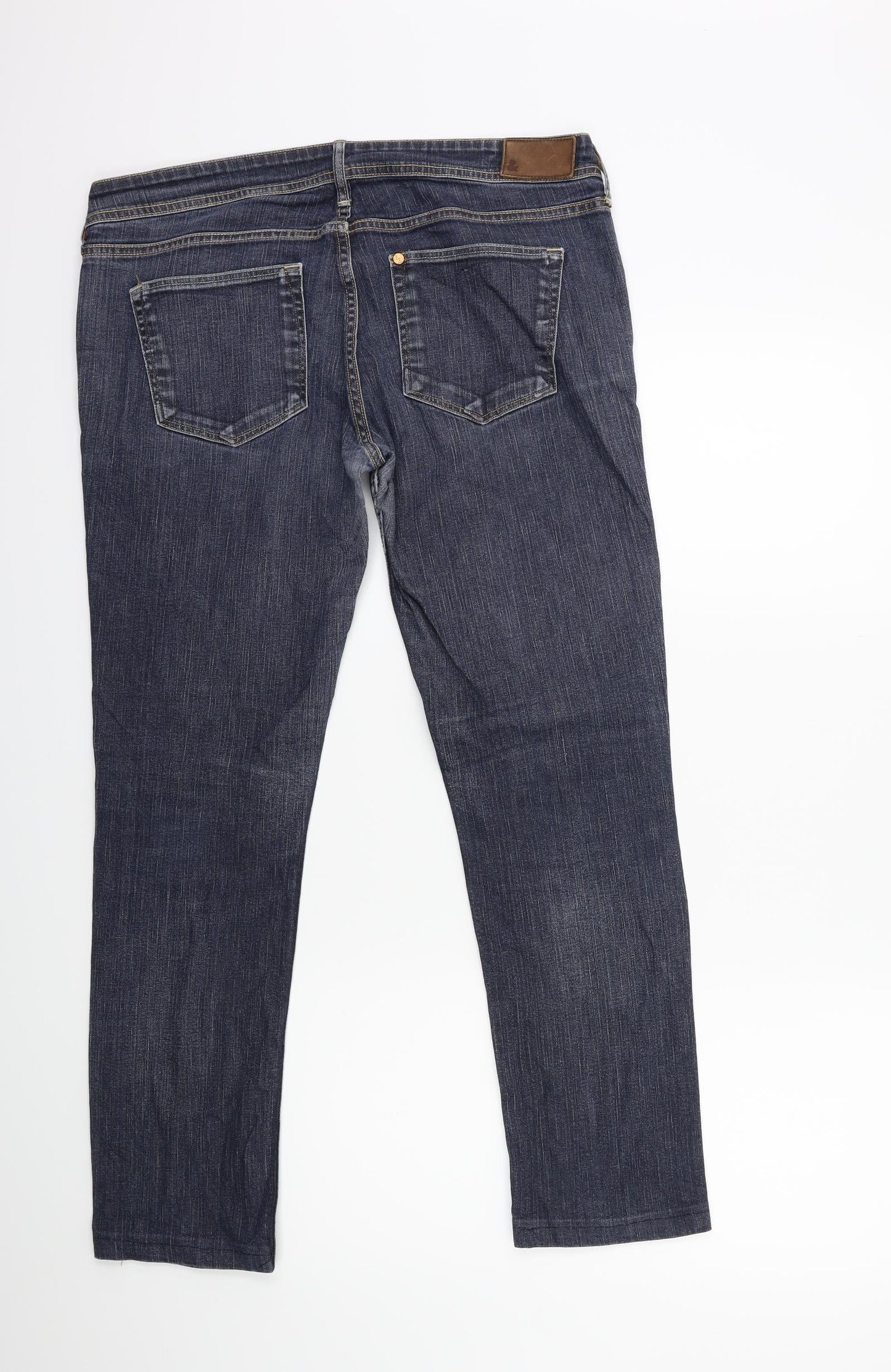 Womens UK Size 33 in Preworn Regular Fit Straight Blue Jeans