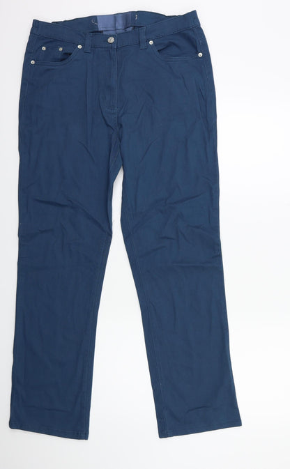 Womens UK Size 34 in Preworn Regular Fit Cargo Blue Trousers