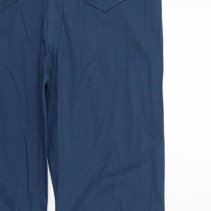 Womens UK Size 34 in Preworn Regular Fit Cargo Blue Trousers