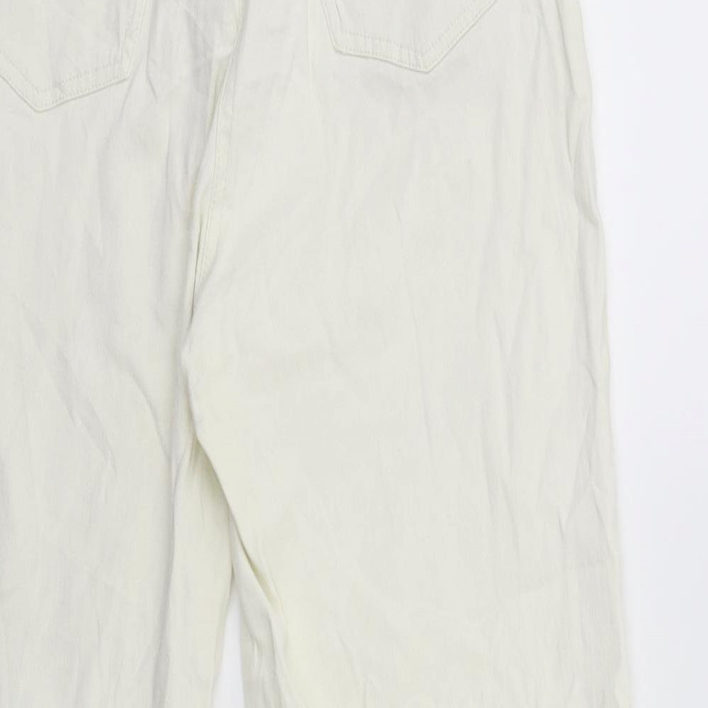 Womens UK Size 28 in John Lewis Regular Fit Mom White Jeans