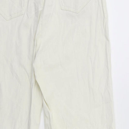 Womens UK Size 28 in John Lewis Regular Fit Mom White Jeans