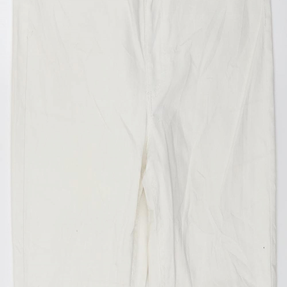 Womens UK Size 14 Divided Regular Fit Skinny White Jeans