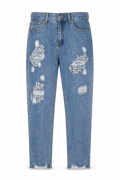Womens UK Size 10 Boohoo Regular Fit Skinny Blue Jeans