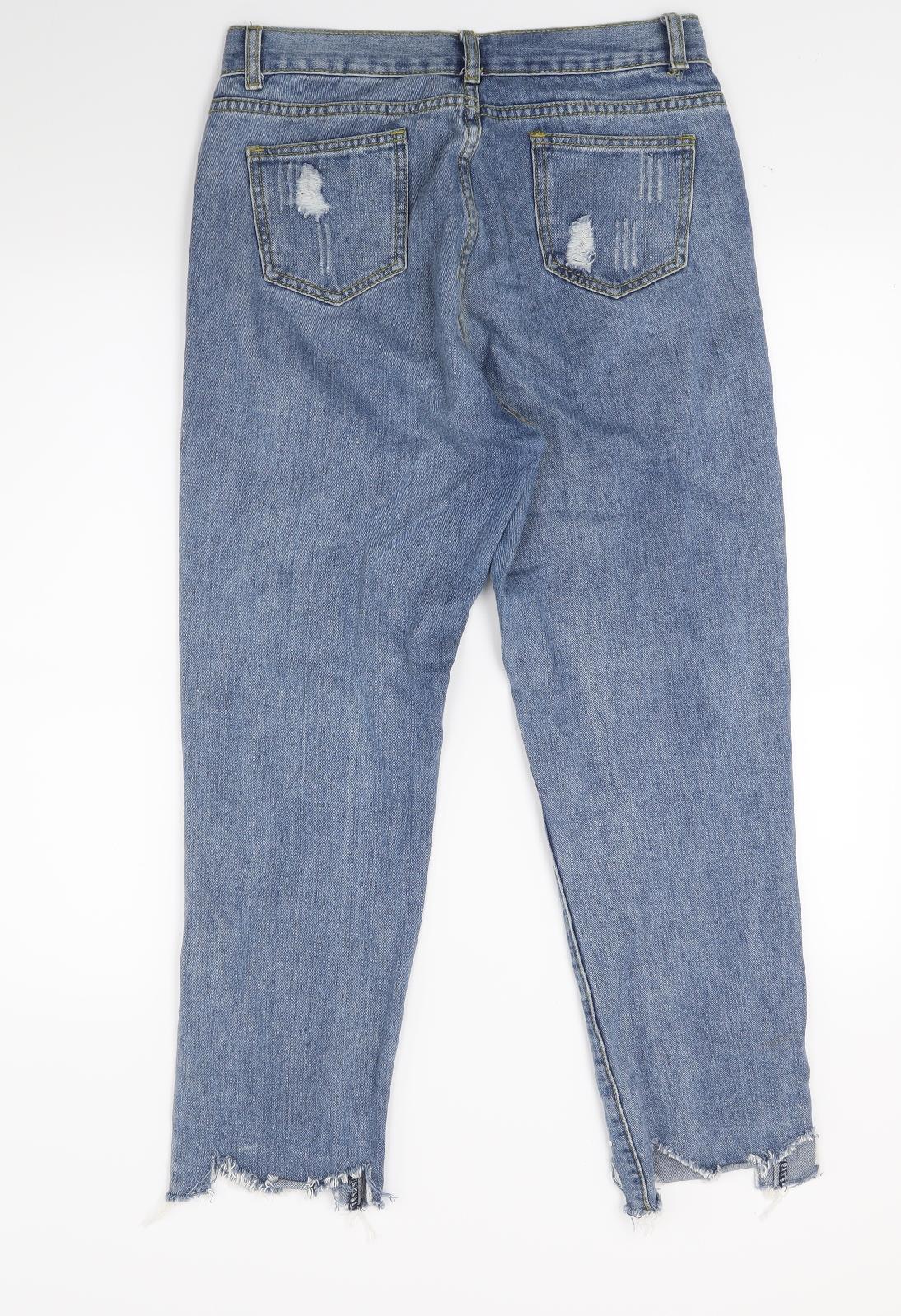 Boohoo Womens Blue  Denim Skinny Jeans Size 10 L23 in