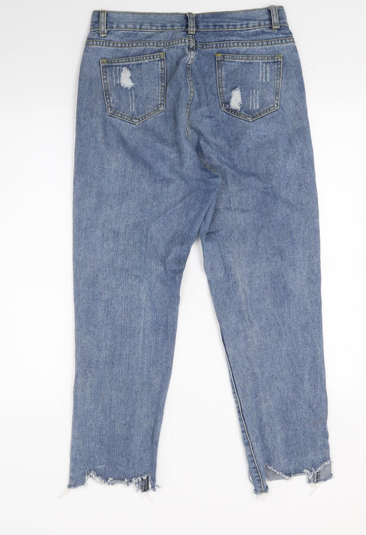 Boohoo Womens Blue  Denim Skinny Jeans Size 10 L23 in