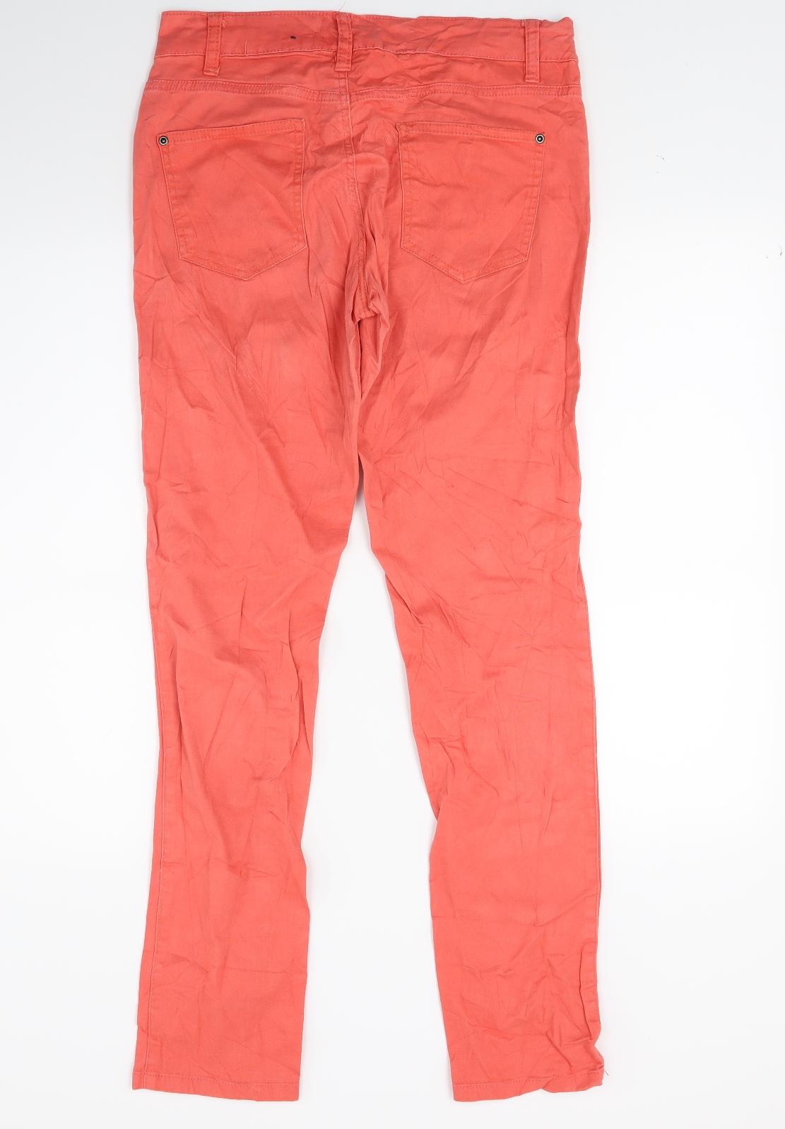 Womens UK Size 10 Janina Regular Fit Skinny Red Jeans