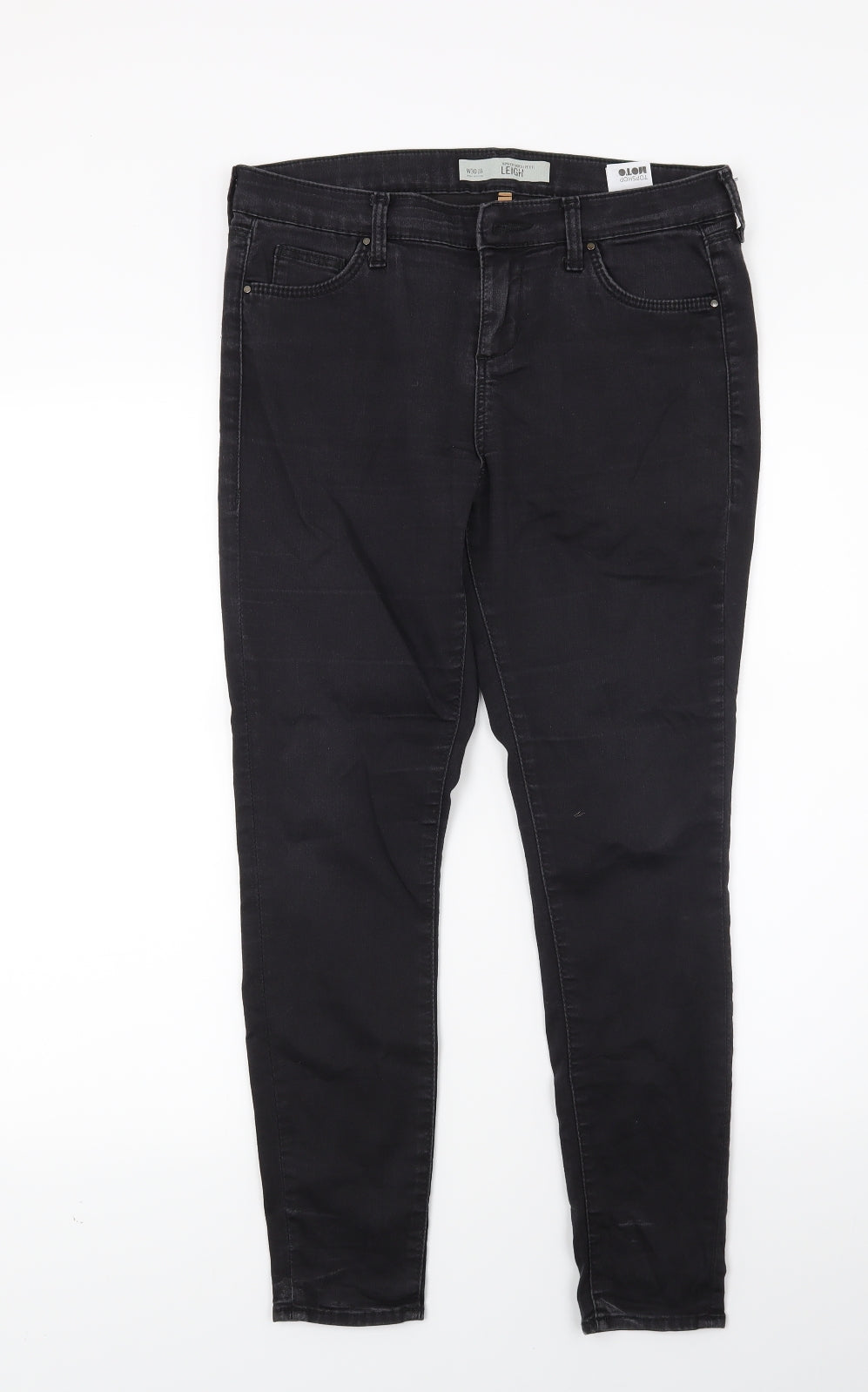 Topshop Womens Black  Denim Skinny Jeans Size 30 in L24 in