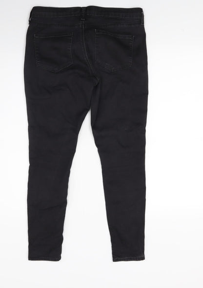 Topshop Womens Black  Denim Skinny Jeans Size 30 in L24 in