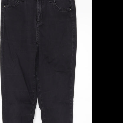 Topshop Womens Black  Denim Skinny Jeans Size 30 in L24 in