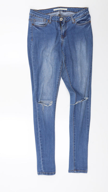 Brave Soul Womens Blue  Denim Skinny Jeans Size 8 L27 in