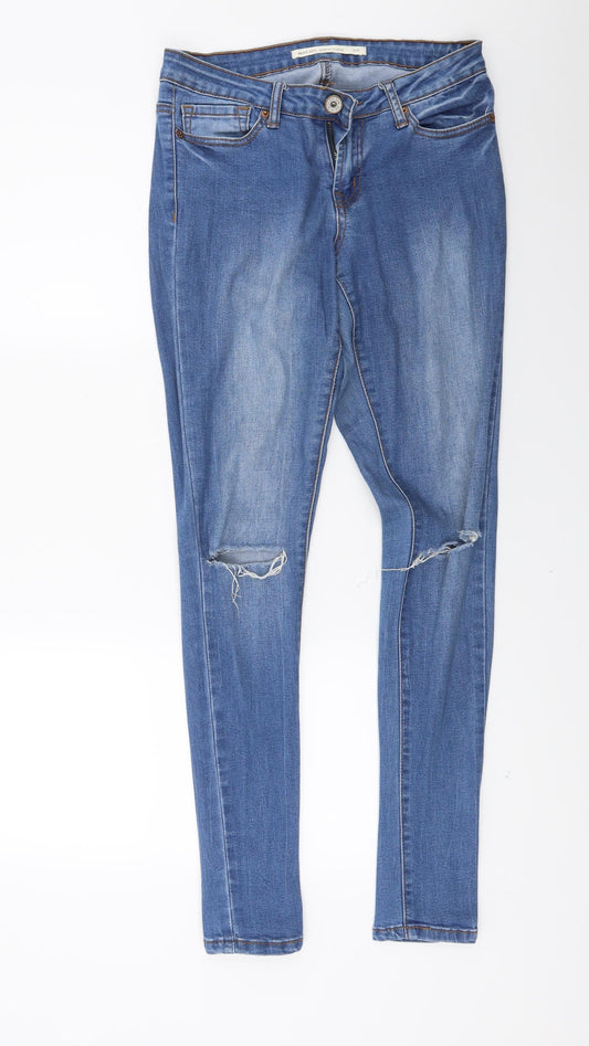 Brave Soul Womens Blue  Denim Skinny Jeans Size 8 L27 in