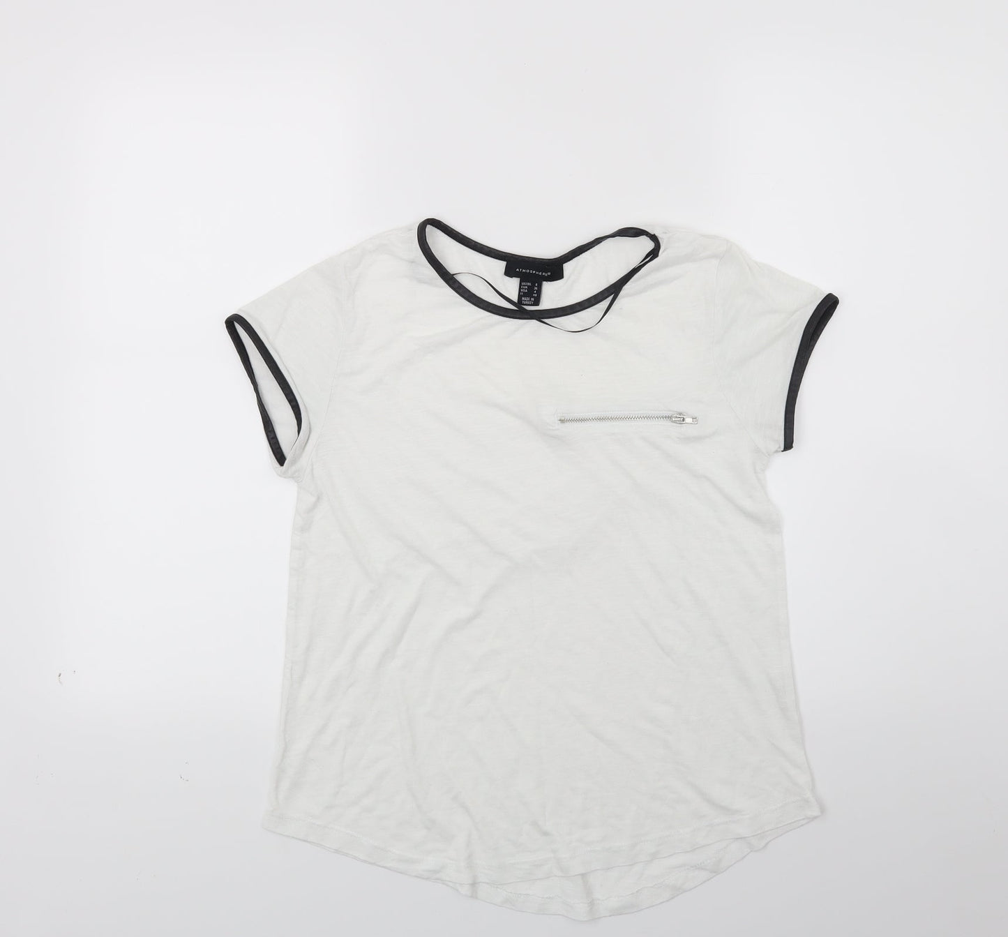 Atmosphere Womens White   Basic T-Shirt Size 8