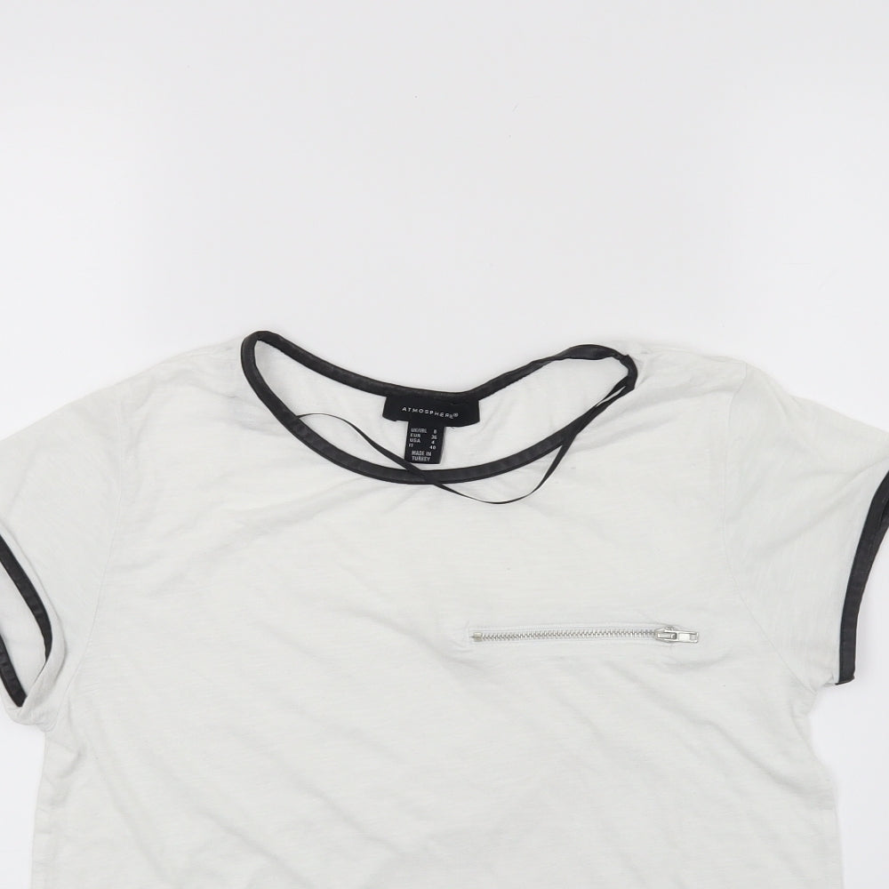 Atmosphere Womens White   Basic T-Shirt Size 8