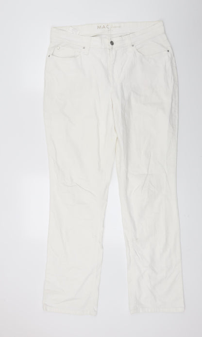 Mac Womens White  Denim Straight Jeans Size 32 in L32 in
