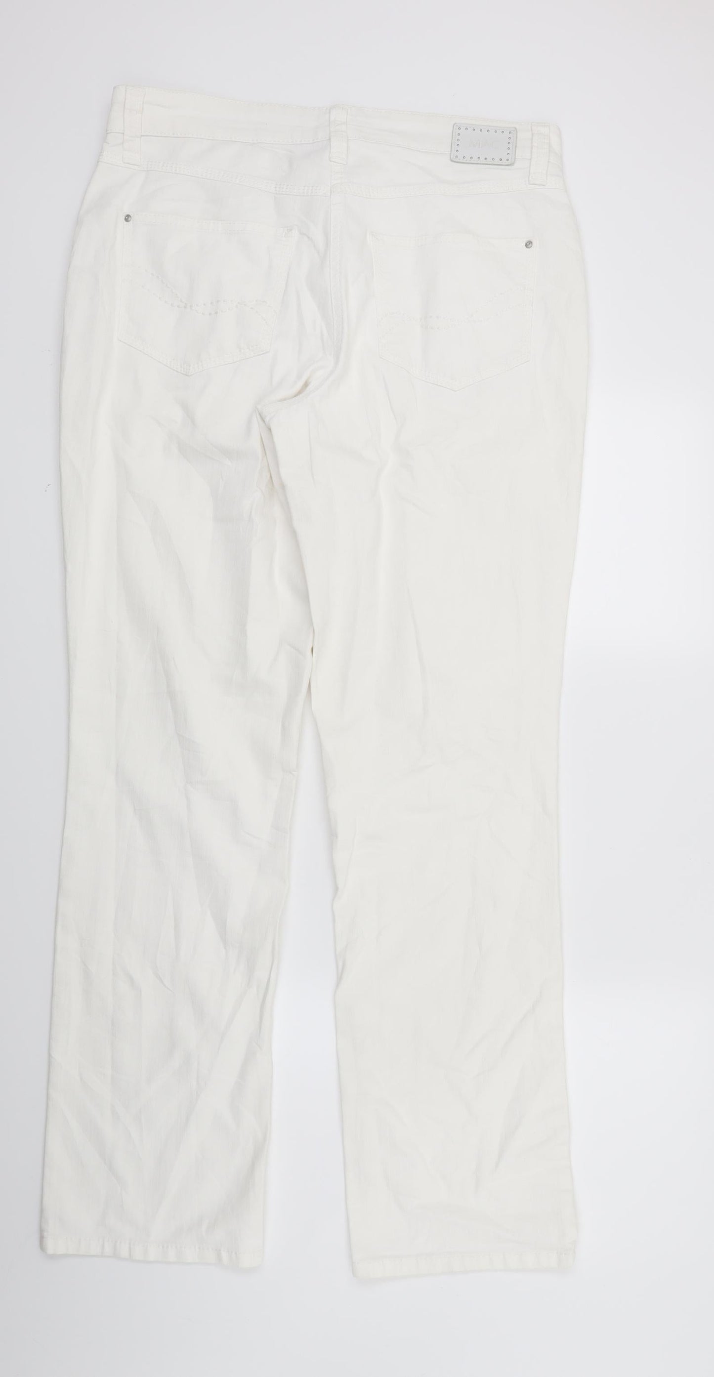 Mac Womens White  Denim Straight Jeans Size 32 in L32 in
