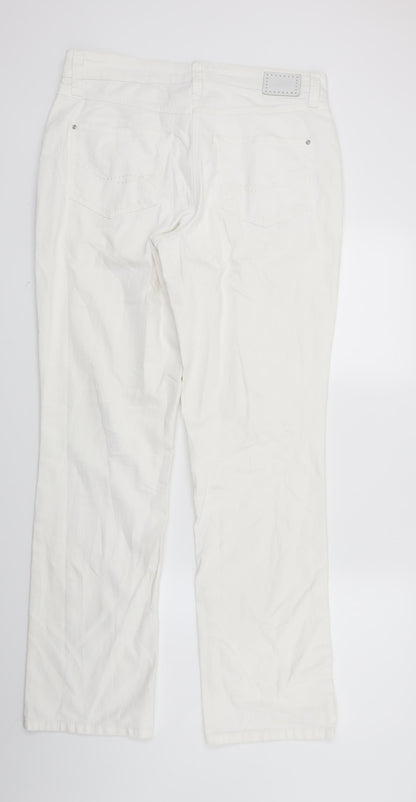 Mac Womens White  Denim Straight Jeans Size 32 in L32 in