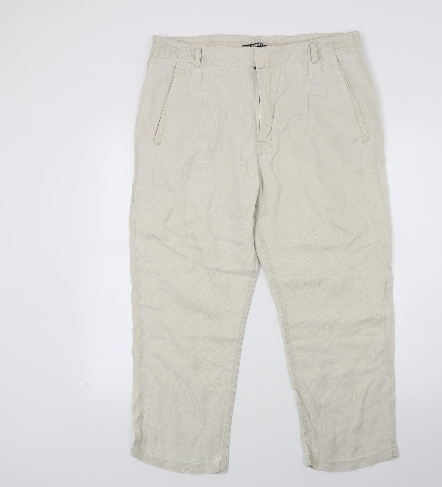 Drykorn Womens White  Denim Cropped Jeans Size 32 L21 in